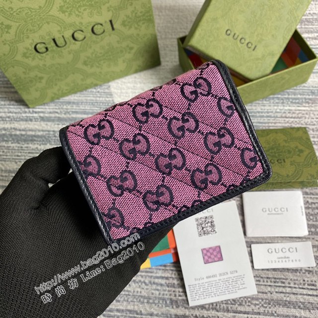 Gucci新款包包 古馳GG marmont小卡包 Gucci帆布零錢包 466492  ydg3283